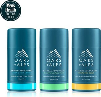 Oars + Alps 3-Pc. Aluminum Free Deodorant Set