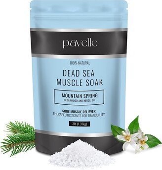 Pavelle Dead Sea Muscle Soak, Bath Sea Salt, Mountain Spring