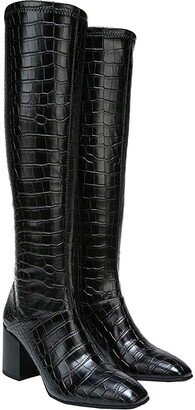 Tribute - Wide Calf (Black Croc) Women's Boots