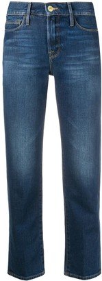 Cropped Slim-Fit Jeans-AA