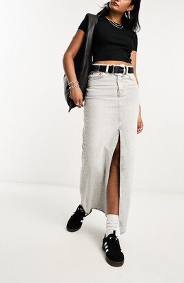 Denim Maxi Skirt-AI