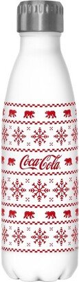 Christmas Logo Sweater Print Stainless Steel Water Bottle - White - 17 oz.