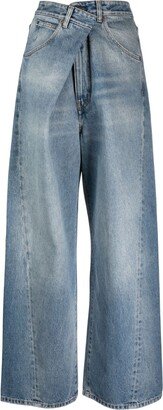 DARKPARK Ines asymmetric wide-leg jeans