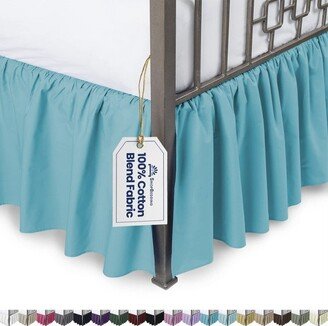 Shopbedding Ruffled Bed Skirt with Split Corner - Aqua, King-21 Drop