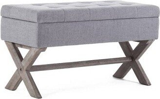 Angelina Storage Bench Gray