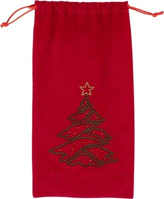 Sparkles Home Rhinestone Christmas Tree Wine Bag