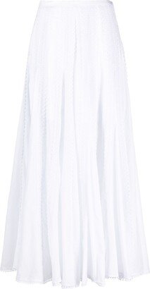 Norma fluted maxi skirt