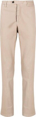 Cotton-Blend Tapered Trousers-AB