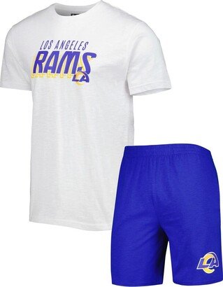 Men's Concepts Sport Royal, White Los Angeles Rams Downfield T-shirt and Shorts Sleep Set - Royal, White