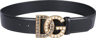 Logo Embellished Buckle Belt