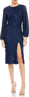 Sequin Long Sleeve Cocktail Dress