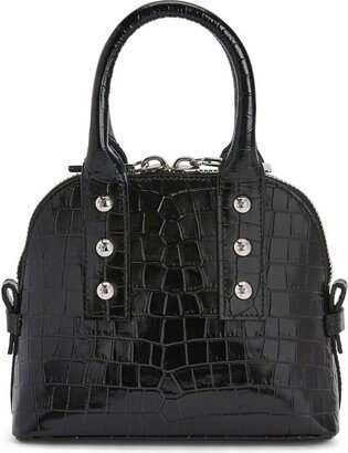 Crocodile-Print Leather Tote Bag