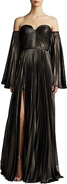 Off The Shoulder Pleated Gown