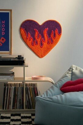 Flaming Heart Bath Mat