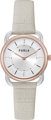 Furla Watches Furla Women's Beige Leather Strap Watch (Model: WW00021005L5)