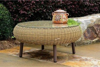 Tortuga Round Outdoor Wicker Coffee Table