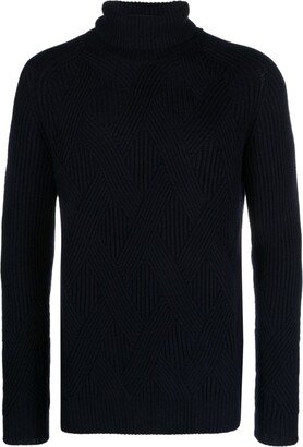 Roll-Neck Virgin Wool Jumper-AM