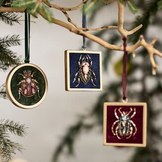 Framed Beetle Ornaments, Set of 3-AA