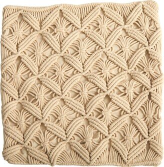 Boho Diamond Woven Macrame Decorative Pillow Cover, 18
