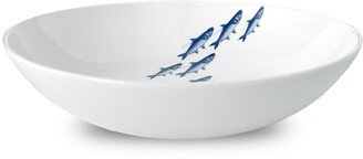 School of Fish Blue Soup Bowls, Set of 4