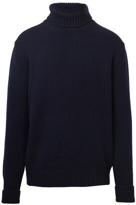 Ribbed-Knit Roll Neck Sweater-AA