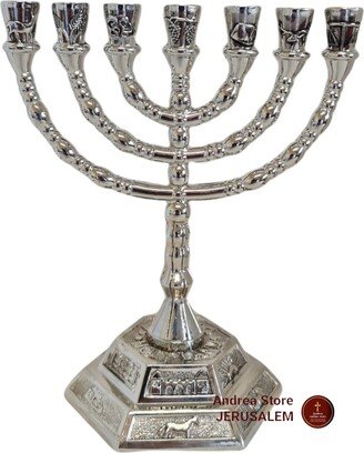 Menorah Plated Silver Colour