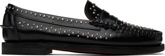 Black Dan Studs Loafers