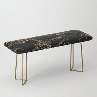 Marble, Black + Gold Veins Benches