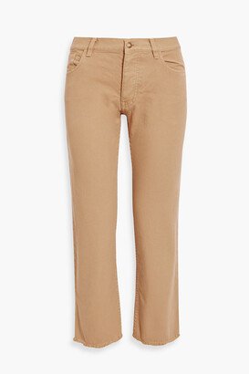 Cotton-twill straight-leg pants