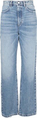 Icon Denim Straight-Leg Distressed Jeans-AA