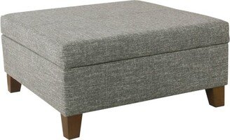 32 Luxury Square Storage Ottoman Slate Gray