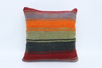 Home Decor Pillow, Pillow Covers, Turkish Orange Striped Nautical Cushion, Bolster Throw 7322