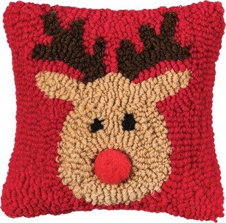 8 x 8 Reindeer Games Hooked Petite Throw Pillow