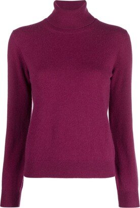 Mélange-Effect Cashmere Roll-Neck Jumper-AA