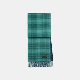 Double Plaid Print Muffler