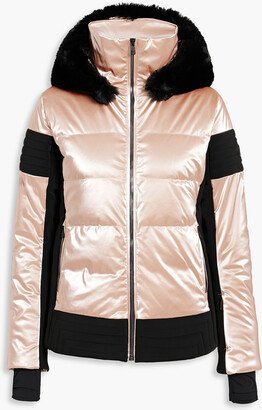 Gardena faux fur-trimmed quilted hooded down ski jacket