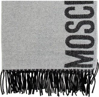 Logo Printed Fringed Scarf-AB