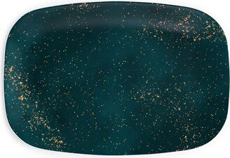 Serving Platters: Stardust - Green Serving Platter, Green