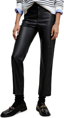 Faux Leather Straight Leg Pants-AC