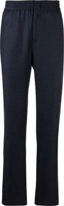 Elasticated-Waist Straight-Leg Trousers-AT