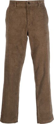 Mid-Rise Straight-Leg Corduroy Trousers