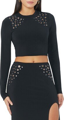 May Grommet Accent Crop Top