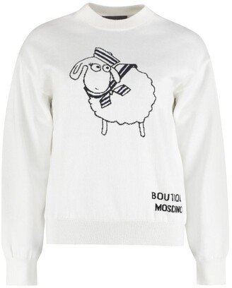 Sheep Intarsia-Knit Crewneck Jumper