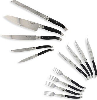 French Home Laguiole Ultimate 13-Piece Steak Knife & Fork Set