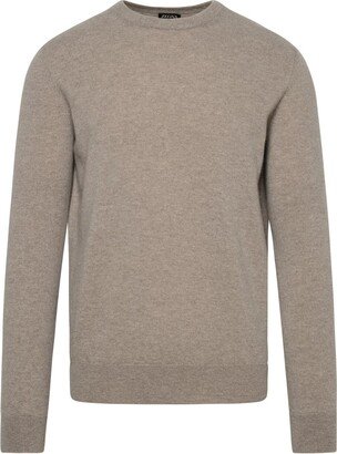 Beige cashmere sweater-AA