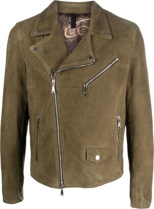 Leather `Biker` Jacket-AC