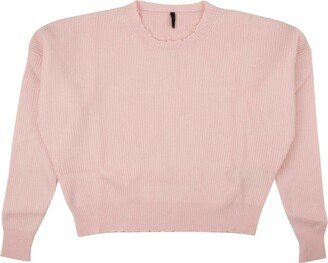 Pink Wool Relaxed Fit Sweater