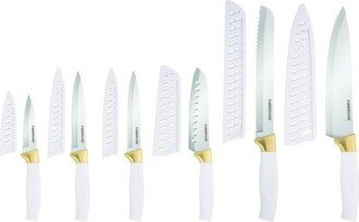12pc Cutlery Set White/Gold