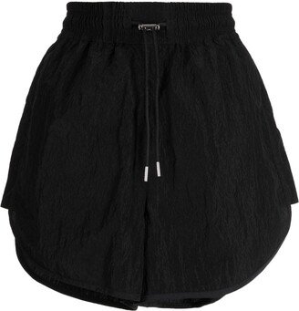 Harmon drawstring crinkled shorts-AA