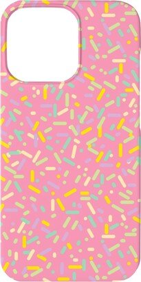 Custom Iphone Cases: Sprinkles - Pink Phone Case, Slim Case, Matte, Iphone 13, Pink
